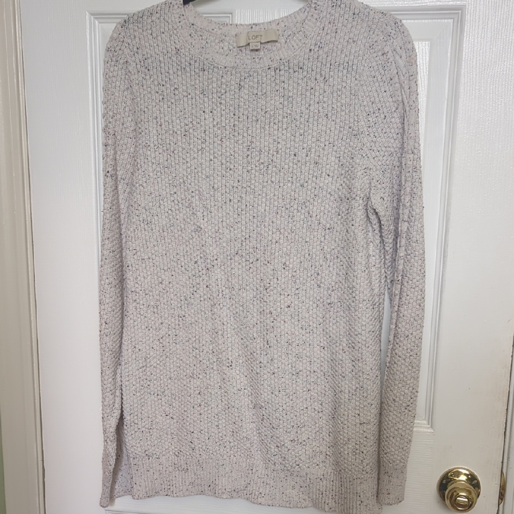 LOFT Women's Speckled Cream Sweater
